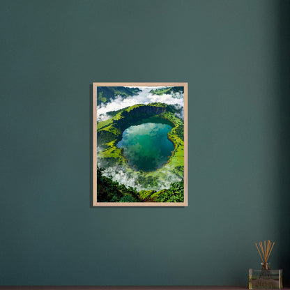 Affiche Paysage des Açores encadrée, cadre bois (vue 7)