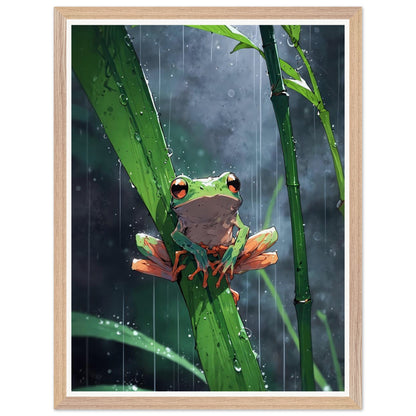 Affiche illustrée Bambouseraie Encadrée — poster rétro, impression beaux-arts 250g
