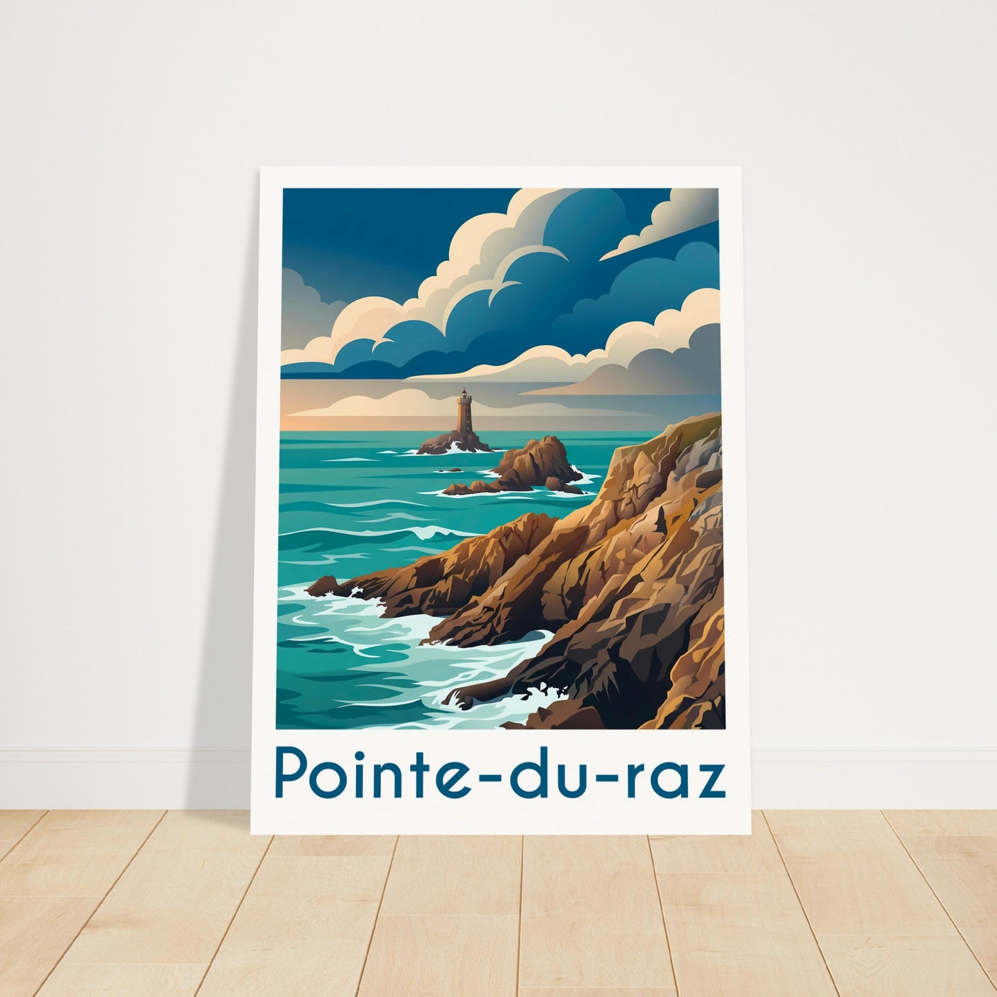 Affiche Pointe du Raz, mise en situation dans un intérieur (vue 2)