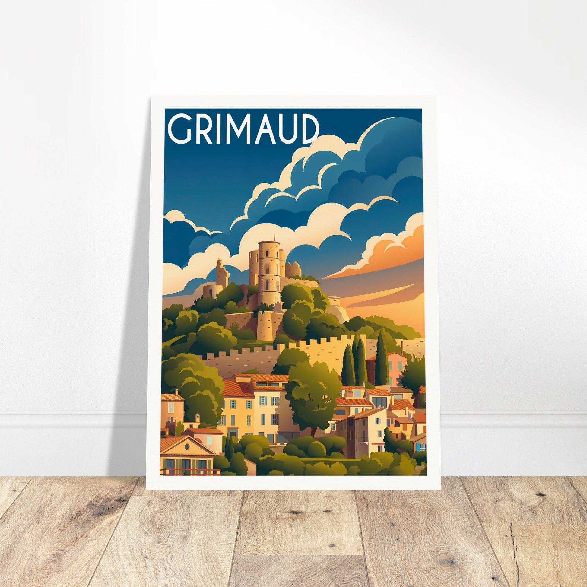 Affiche Grimaud, mise en situation dans un intérieur