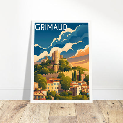 Affiche Grimaud, mise en situation dans un intérieur