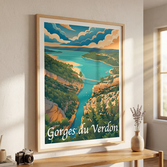 Affiche gorges du verdon mockup