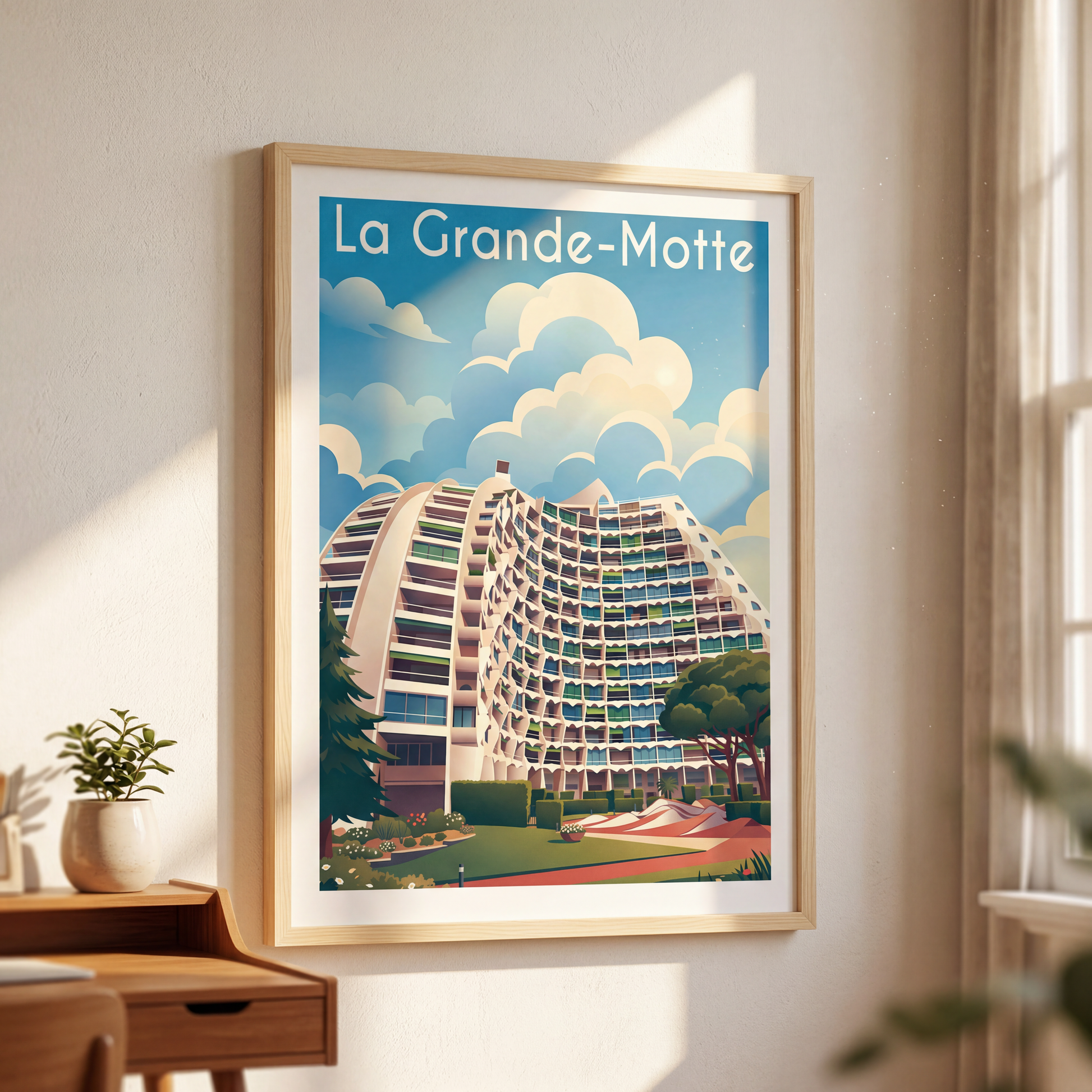 Affiche la grande motte mockup
