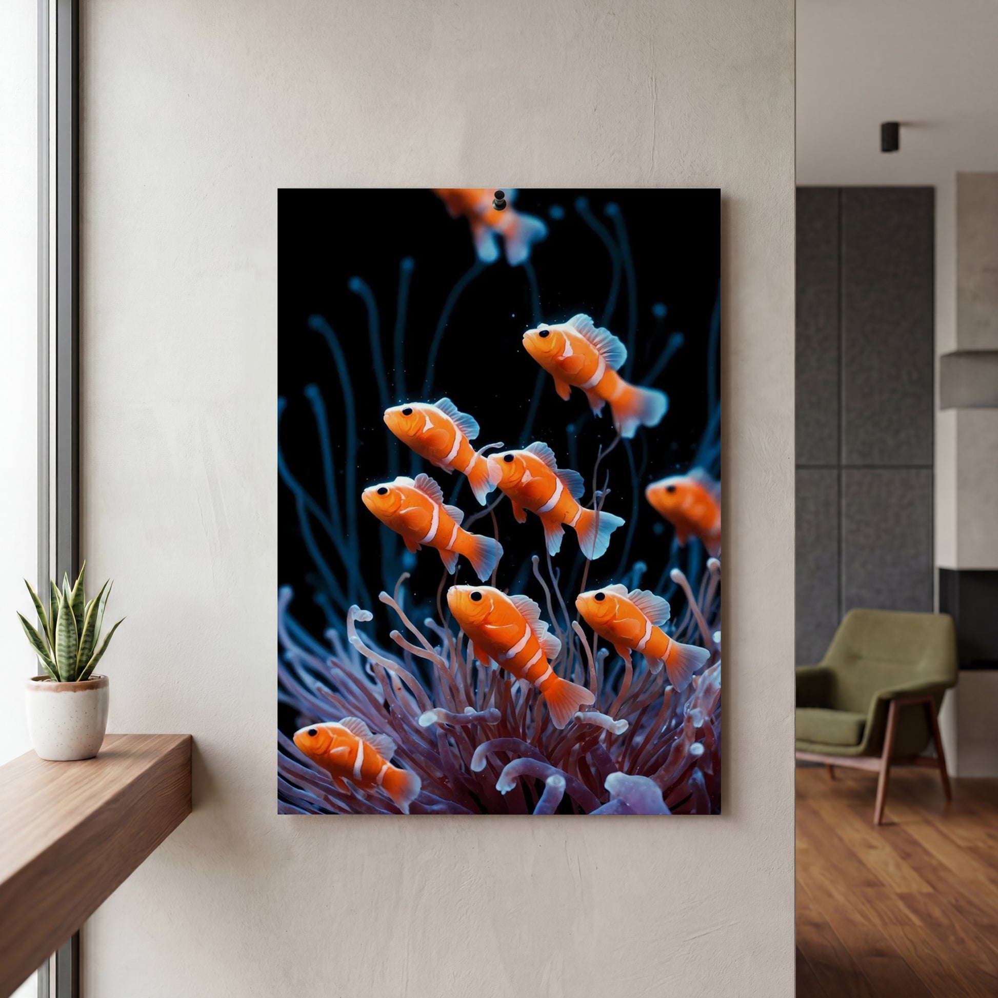 Affiche Anémones de mer — mockup décoration intérieur