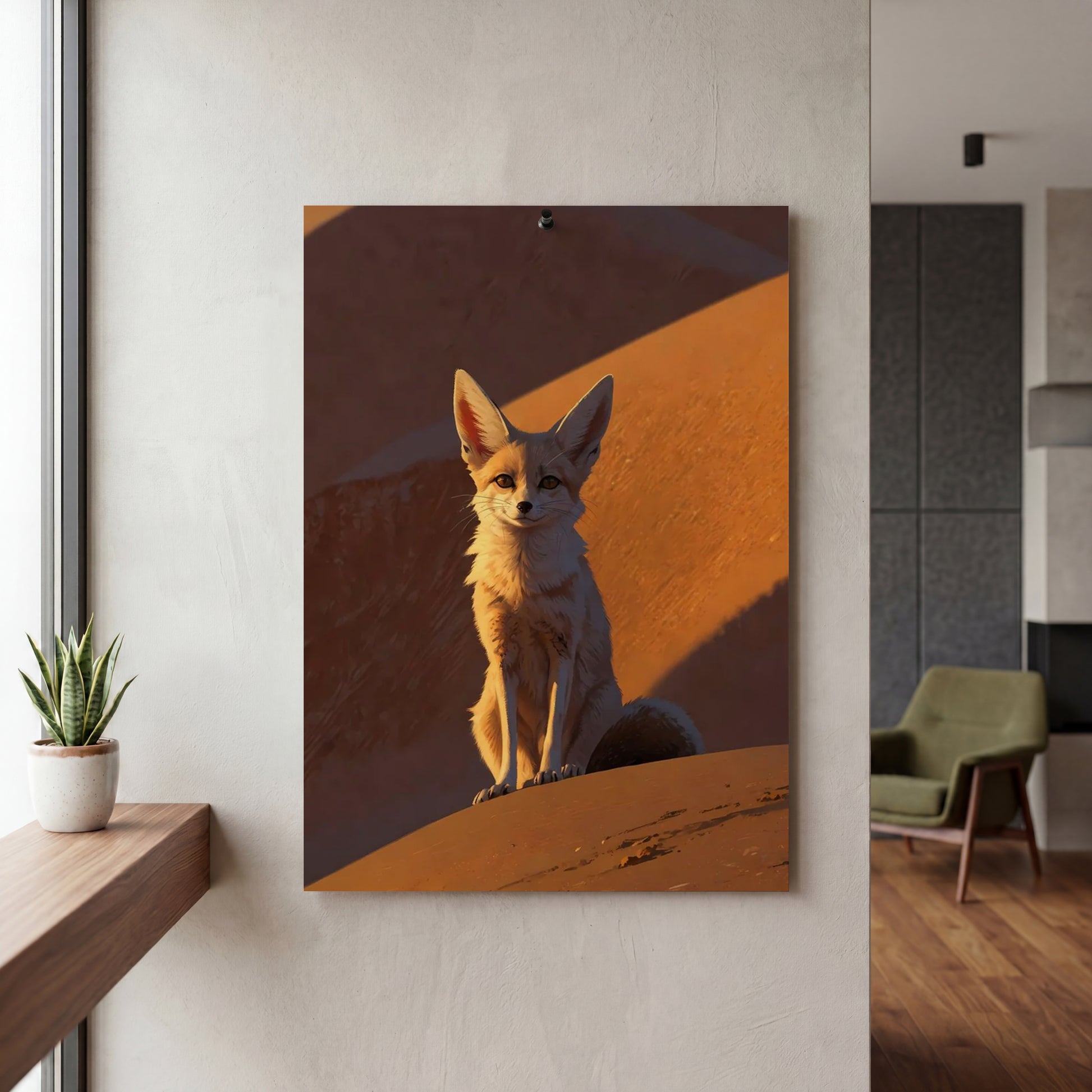 Affiche Fennec — mockup décoration intérieur