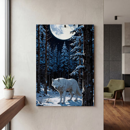 Affiche Louve blanche — mockup décoration intérieur