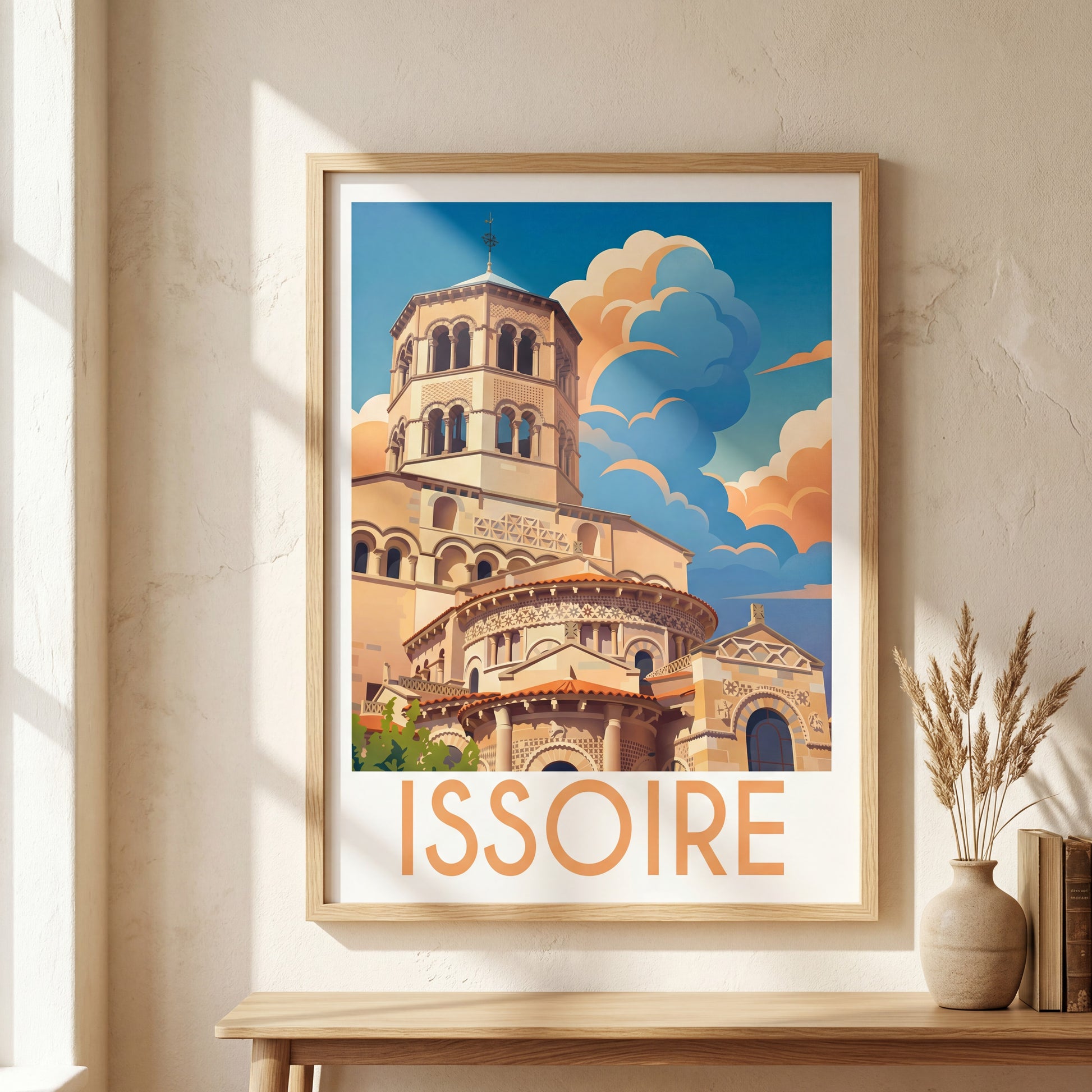 Affiche issoire — mockup décoration intérieur
