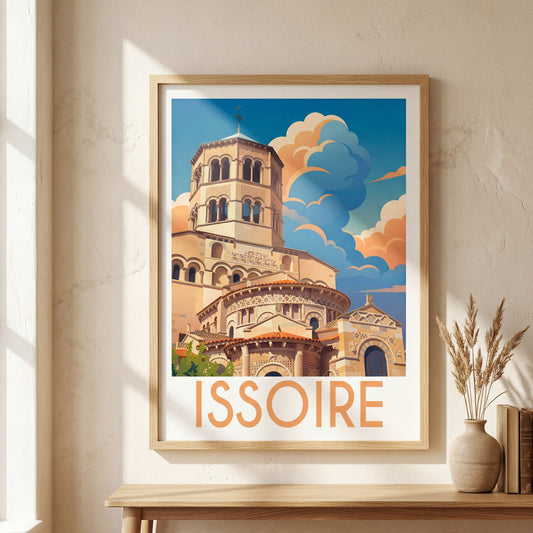Affiche issoire — mockup décoration intérieur