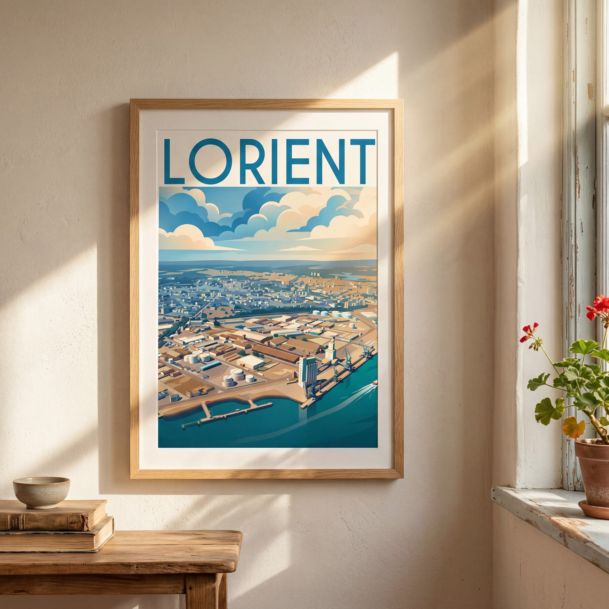 Affiche Lorient — mockup décoration intérieur
