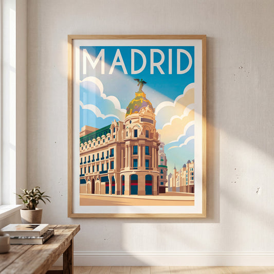 Affiche Madrid — mockup décoration intérieur