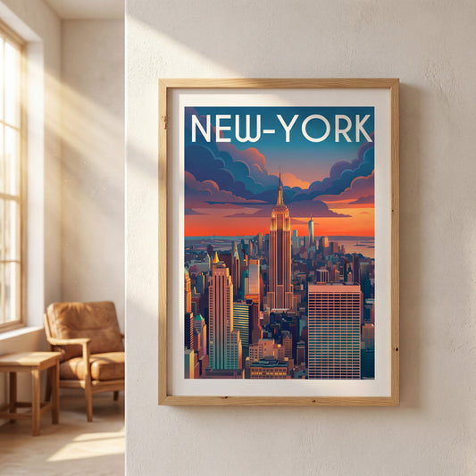 Affiche New York — mockup décoration intérieur