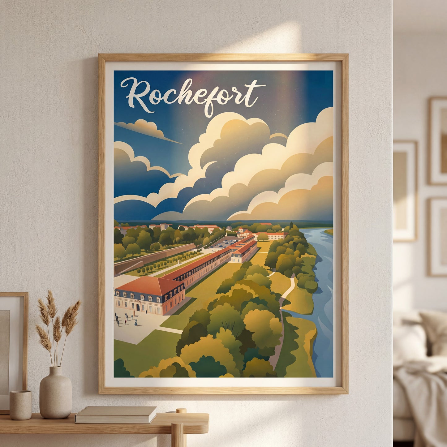 Affiche Rochefort — mockup décoration intérieur