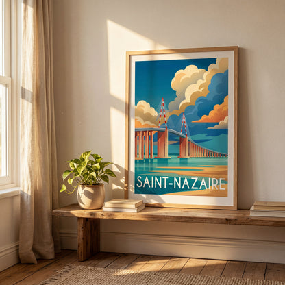 Affiche Saint-Nazaire — mockup décoration intérieur