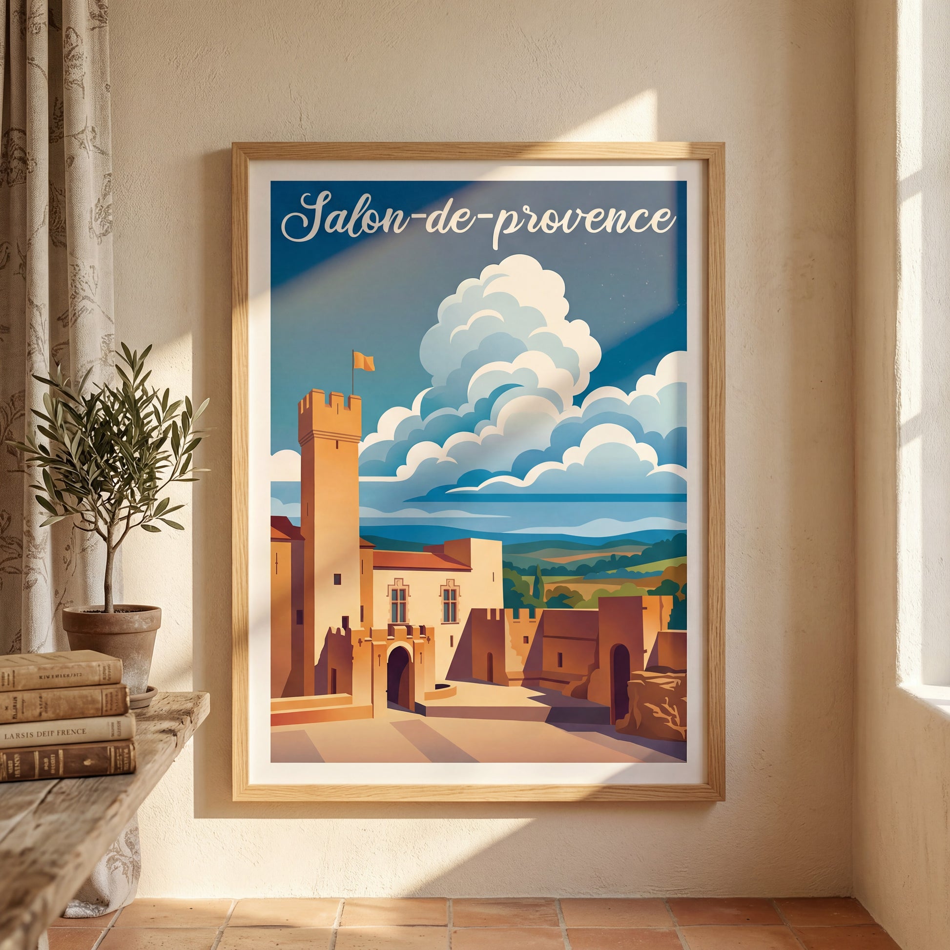 Affiche Salon-de-Provence — mockup décoration intérieur