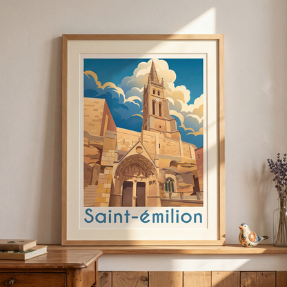 Affiche saint-émilion mockup